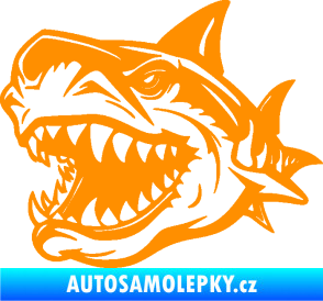 Samolepka Žralok 021 levá oranžová