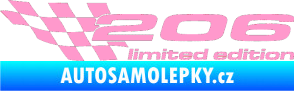 Samolepka 206 limited edition levá světle růžová