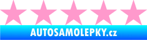 Samolepka 5 star deluxe hvězdy světle růžová