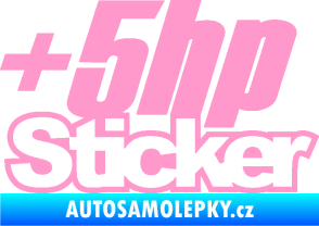Samolepka + 5hp sticker 001 světle růžová