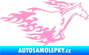 Samolepka Animal flames 003 pravá kůň světle růžová
