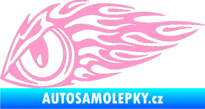 Samolepka Animal flames 016 levá zvířecí oko světle růžová