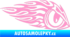 Samolepka Animal flames 016 pravá zvířecí oko světle růžová