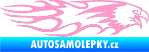 Samolepka Animal flames 026 pravá orel světle růžová
