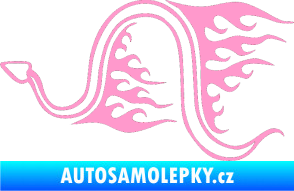 Samolepka Animal flames 040 levá had světle růžová