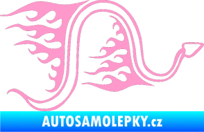 Samolepka Animal flames 040 pravá had světle růžová