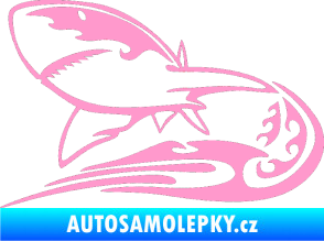 Samolepka Animal flames 041 levá žralok světle růžová