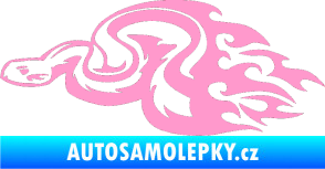 Samolepka Animal flames 042 levá had světle růžová