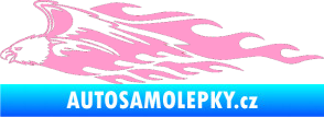 Samolepka Animal flames 052 levá orel světle růžová