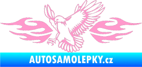 Samolepka Animal flames 054 levá orel světle růžová