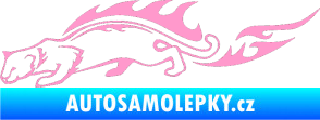 Samolepka Animal flames 056 levá puma světle růžová