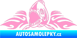 Samolepka Animal flames 063 levá  piraňa světle růžová