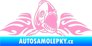 Samolepka Animal flames 063 pravá piraňa světle růžová
