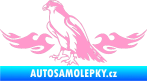 Samolepka Animal flames 069 levá orel světle růžová