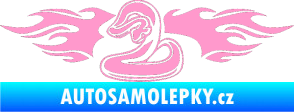 Samolepka Animal flames 072 levá had světle růžová