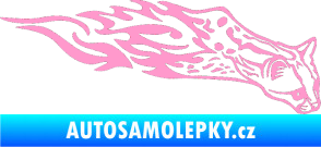 Samolepka Animal flames 080 pravá gepard světle růžová