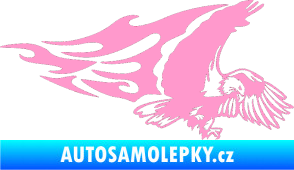 Samolepka Animal flames 081 pravá orel světle růžová