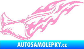 Samolepka Animal flames 093 levá rejnok světle růžová