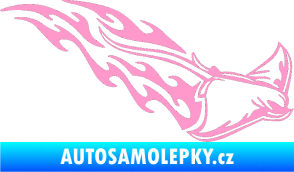 Samolepka Animal flames 093 pravá rejnok světle růžová