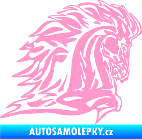 Samolepka Animal flames 101 pravá kůň světle růžová