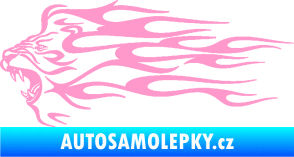 Samolepka Animal flames 103 levá lev světle růžová
