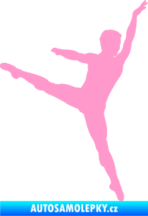 Samolepka Balet tanečník 001 pravá světle růžová