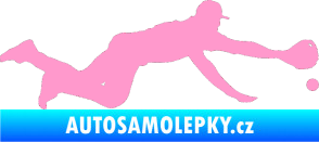 Samolepka Baseball 015 pravá světle růžová