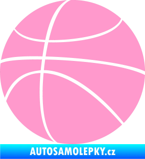 Samolepka Basketbalový míč 001 světle růžová
