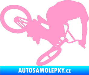 Samolepka Biker 001 pravá světle růžová