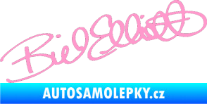 Samolepka Podpis Bill Elliott  světle růžová