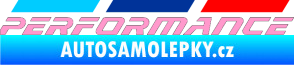 Samolepka BMW M Performance nad sebou světle růžová