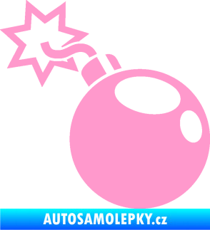 Samolepka Bomba 001 levá světle růžová