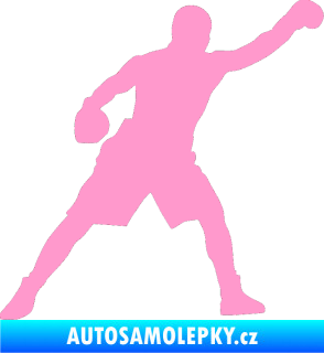 Samolepka Boxer 002 pravá světle růžová