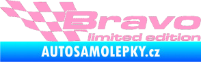 Samolepka Bravo limited edition levá světle růžová