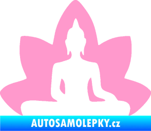 Samolepka Budha 003 pravá  světle růžová