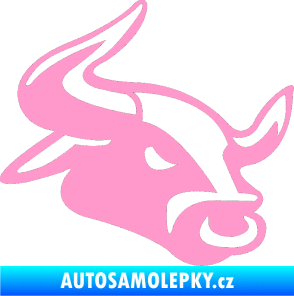 Samolepka Býk 001 pravá světle růžová