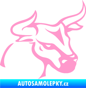 Samolepka Býk 005 pravá světle růžová
