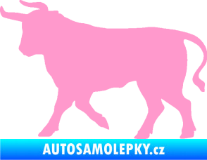 Samolepka Býk 011 levá světle růžová
