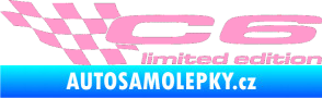 Samolepka C6 limited edition levá světle růžová