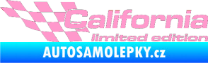 Samolepka California limited edition levá světle růžová
