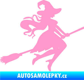 Samolepka Čarodějnice 003 pravá světle růžová