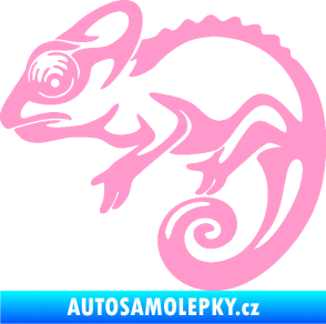 Samolepka Chameleon 002 levá světle růžová