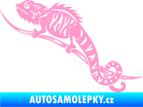 Samolepka Chameleon 003 levá světle růžová