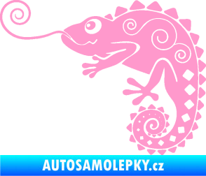 Samolepka Chameleon 004 levá světle růžová
