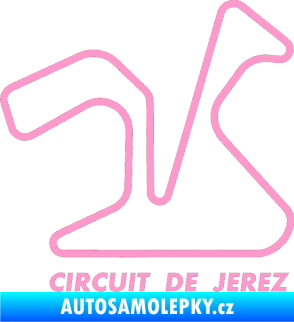 Samolepka Okruh Circuito de Jerez světle růžová