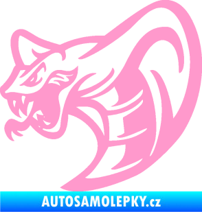 Samolepka Cobra 007 levá světle růžová