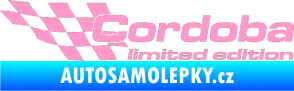 Samolepka Cordoba limited edition levá světle růžová