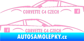 Samolepka Corvette C4 FB světle růžová