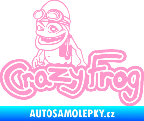 Samolepka Crazy frog 002 žabák světle růžová