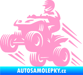 Samolepka Čtyřkolka 006 levá světle růžová